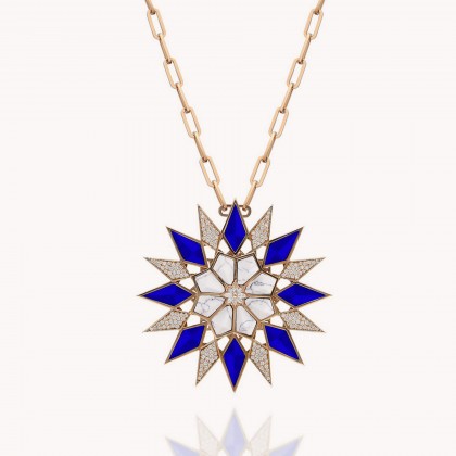 Nord | Diamond, Lapiz Lazuli and Malachite Necklace