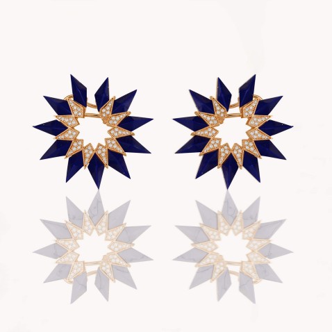 Nord | Diamond and Lapiz Lazuli Earrings