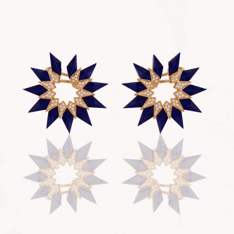 Nord | Diamond and Lapiz Lazuli Earrings