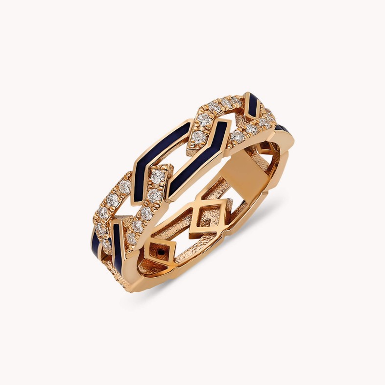 Rebel | Diamond and Enamel Ring