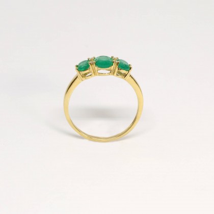 Emerald and Diamond Gold Ring