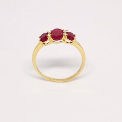 Ruby and Diamond Gold Ring