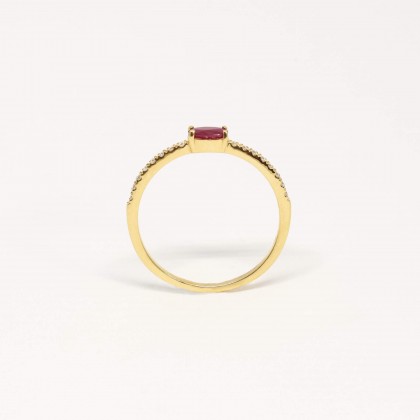 Ruby and Diamond Gold Ring