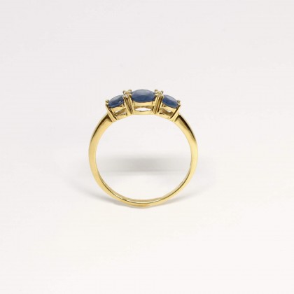 Sapphire and Diamond Gold Ring