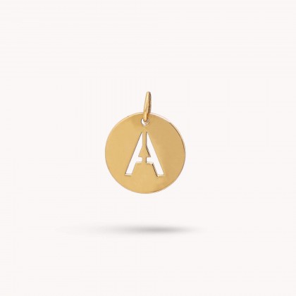 Letter A Gold Charm - 10 mm
