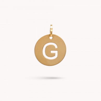 Letter G Gold Charm - 15 mm