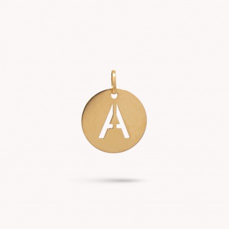 Letter A Gold Charm - 15 mm