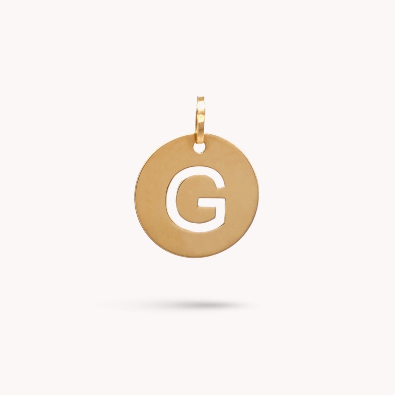 Letter G Gold Charm - 15 mm