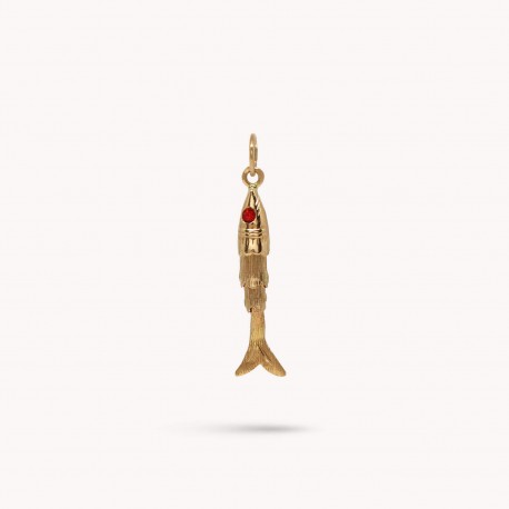 Fish gold pendant