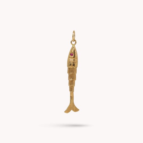 Fish gold pendant